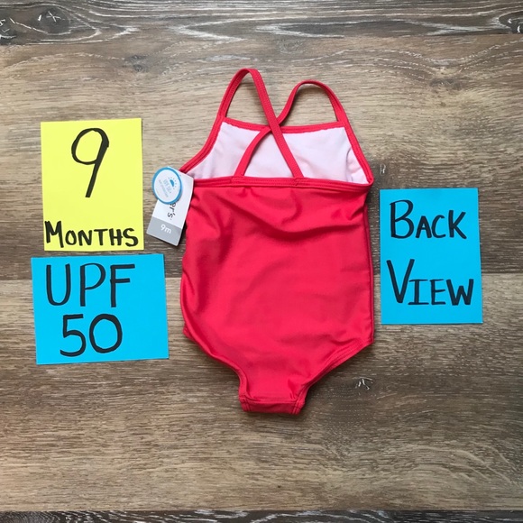 NWT Carter’s 9 Month Rainbow Ruffle swimsuit - Picture 2 of 2